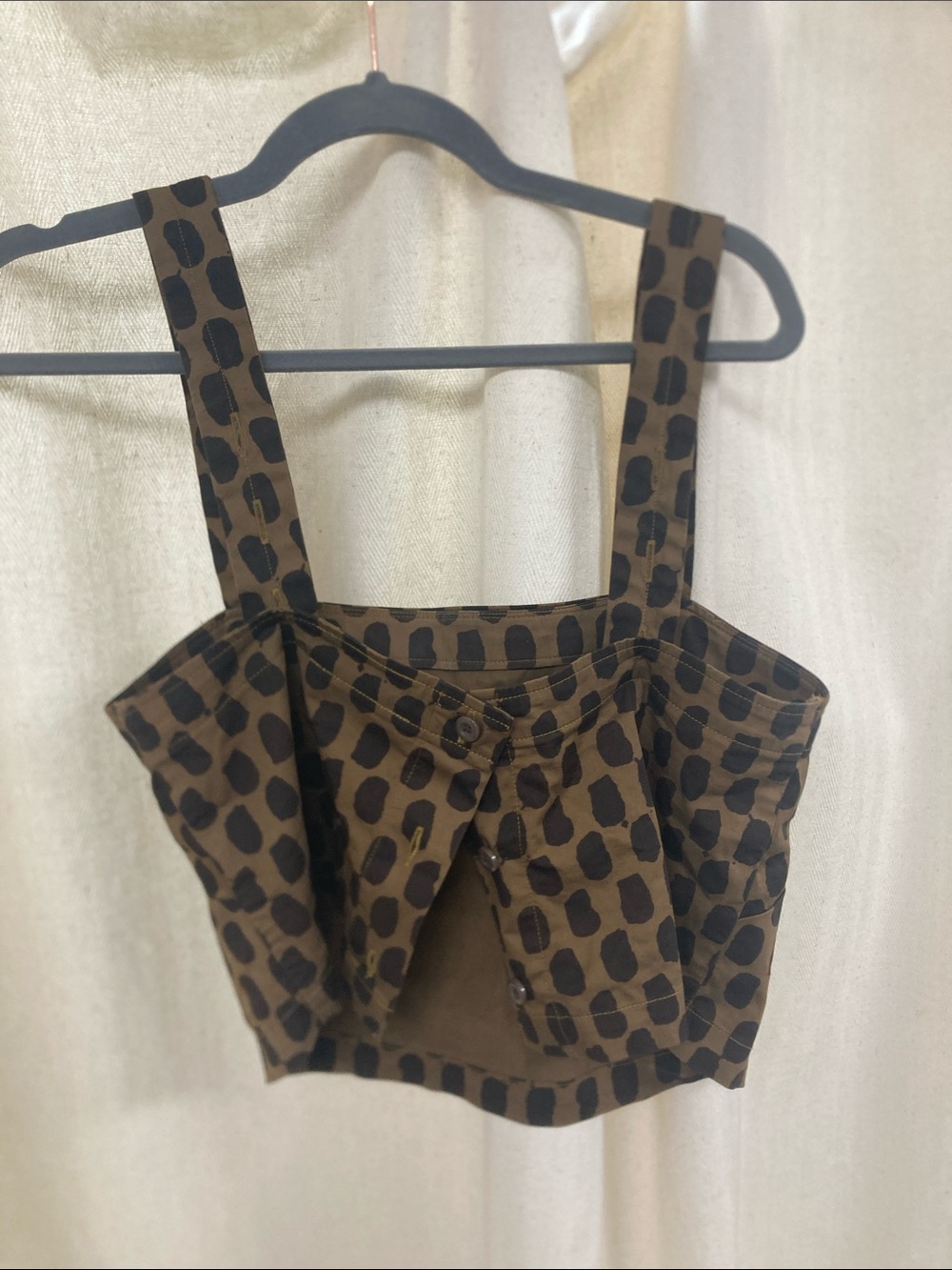Everlane Button-Back Tank in Walnut Print - Picture 3 of 5